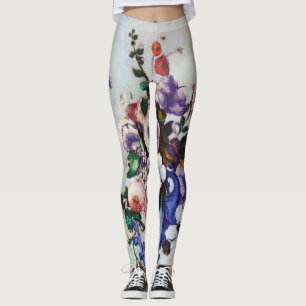 Bloemen in een Rococo Vase, Paul Cezanne Leggings