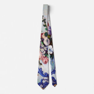 Bloemen in een Rococo Vase, Paul Cezanne Stropdas