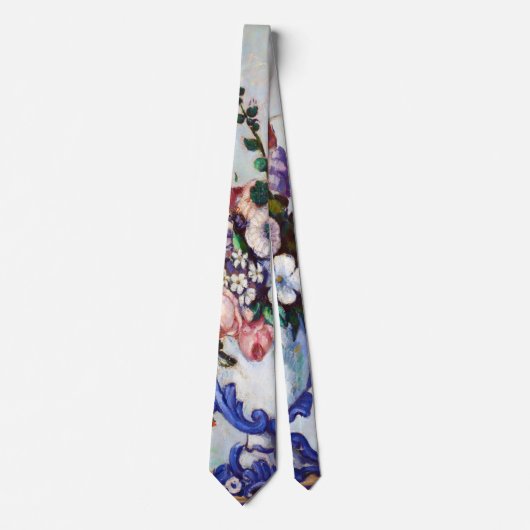 Bloemen in een Rococo Vase, Paul Cezanne Stropdas (Voorkant)