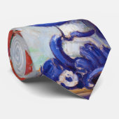 Bloemen in een Rococo Vase, Paul Cezanne Stropdas (Opgerold)