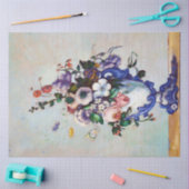 Bloemen in een Rococo Vase, Paul Cezanne Tissuepapier (Craft)