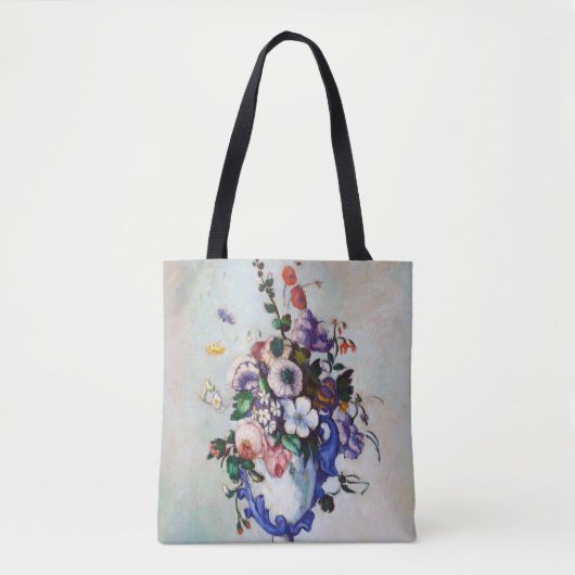 Bloemen in een Rococo Vase, Paul Cezanne Tote Bag (Voorkant)