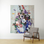 Bloemen in een Rococo Vase, Paul Cezanne Wandkleed (In situ)