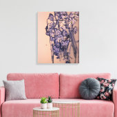 Bloemen in een roze licht canvas afdruk (Insitu (Woonkamer))