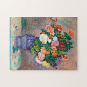 Bloemen in een schilderij van Vase Pierre Auguste  Legpuzzel (Horizontaal)