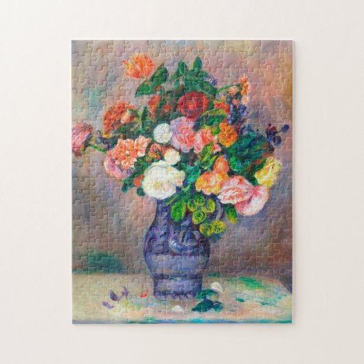 Bloemen in een schilderij van Vase Pierre Auguste  Legpuzzel (Verticaal)