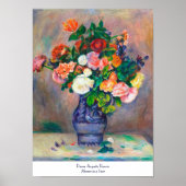 Bloemen in een schilderij van Vase Pierre Auguste  Poster (Voorkant)