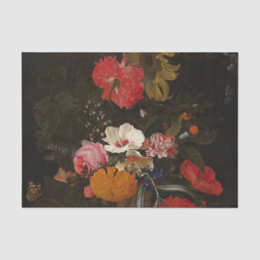 Bloemen in een sierlijke vaas tissuepapier (Voorkant)