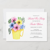  bloemen in een Teacup Vrijgezellenfeest Tea Party Kaart (Voorkant)