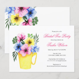 bloemen in een Teacup Vrijgezellenfeest Tea Party Kaart