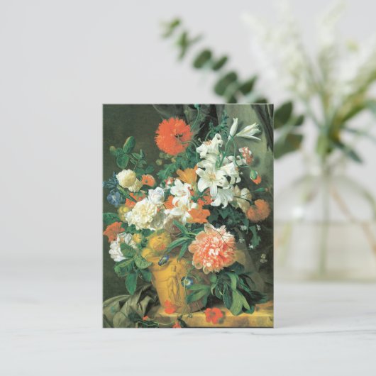 Bloemen in een terra Cotta Vase Briefkaart (Staand voorkant)