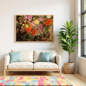 Bloemen in een tuin poster