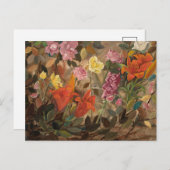 Bloemen in een tuin | Tadeusz Makowski Briefkaart (Voorkant / Achterkant)