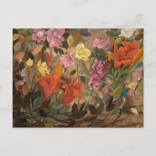 Bloemen in een tuin   Tadeusz Makowski Briefkaart
