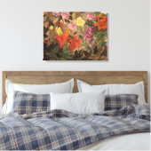 Bloemen in een tuin | Tadeusz Makowski Canvas Afdruk (Insitu (Slaapkamer))