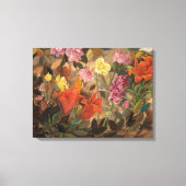 Bloemen in een tuin | Tadeusz Makowski Canvas Afdruk (Voorkant)