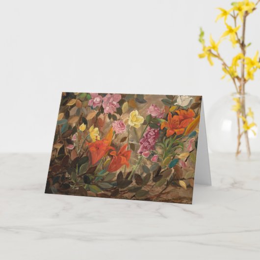 Bloemen in een tuin | Tadeusz Makowski Kaart (Gele Bloem)