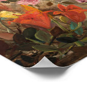 Bloemen in een tuin | Tadeusz Makowski Poster (Hoek)