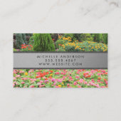 Bloemen in een tuin visitekaartje (Achterkant)