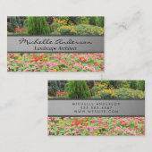Bloemen in een tuin visitekaartje (Voorkant / Achterkant)