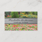 Bloemen in een tuin visitekaartje (Voorkant)