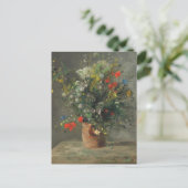 Bloemen in een vaas (2) van Auguste Renoir Briefkaart (Staand voorkant)