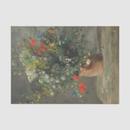 Bloemen in een vaas (2) van Auguste Renoir Tissuepapier