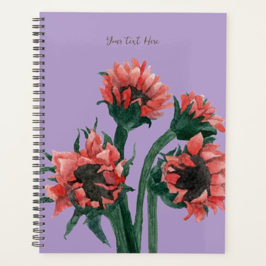 Bloemen in een Vaas Aquarel Planner (Voorkant)
