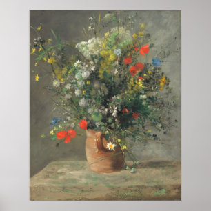 Bloemen in een vaas - Auguste Renoir Fine Art Poster