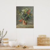 Bloemen in een vaas - Auguste Renoir Fine Art Poster (Keuken)