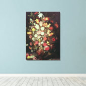 Bloemen in een vaas canvas afdruk (Insitu (Houten vloer))
