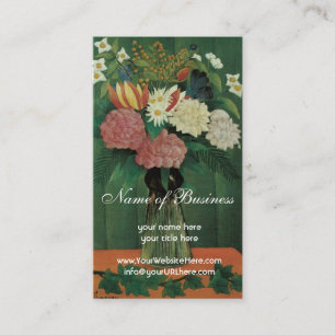 Bloemen in een vaas door Henri Rousseau Vintage bl Visitekaartje