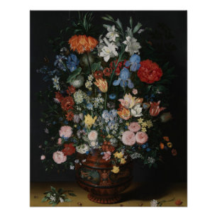 Bloemen in een vaas - Jan Brueghel Perfect Poster