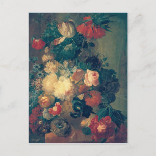 Bloemen in een Vaas met een vogelnest Briefkaart