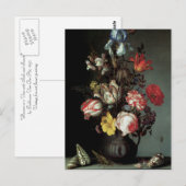 Bloemen in een Vaas met schalen en insecten Briefkaart (Voorkant / Achterkant)