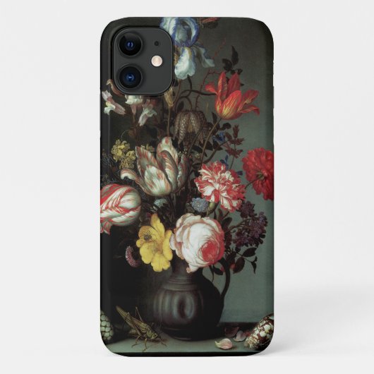 Bloemen in een Vaas met schalen en insecten Case-Mate iPhone Case (Achterkant)