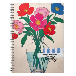 Bloemen in een Vaas | Notitieboek Journaal