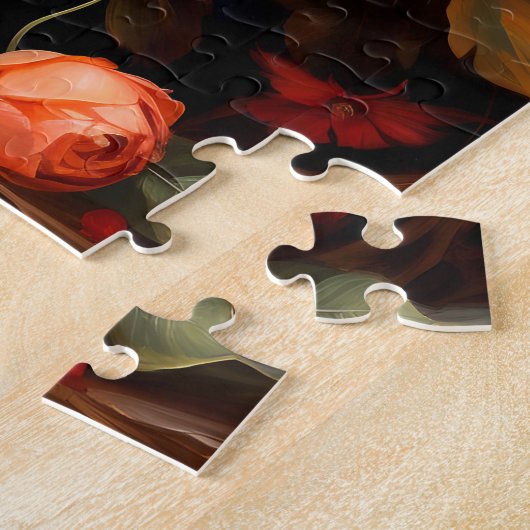 Bloemen in een vaas puzzel legpuzzel (Zijkant)