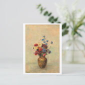 Bloemen in een vaas schilderij briefkaart (Staand voorkant)