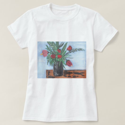 Bloemen in een vaas t-shirt (Design voorkant)