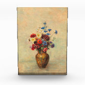 Bloemen in een vaas van Odilon Redon Fotoblokken (Voorkant)