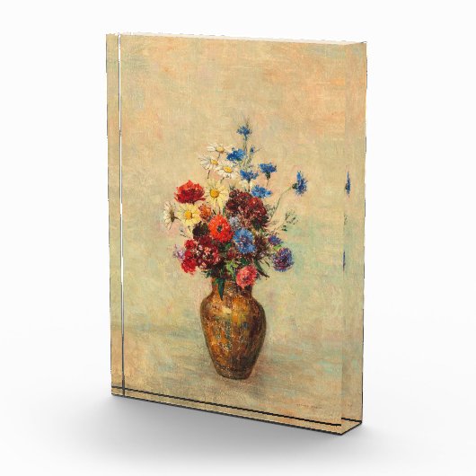 Bloemen in een vaas van Odilon Redon Fotoblokken (Rechts)