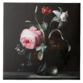 Bloemen in een vaas van Verelst Tegeltje (Voorkant)