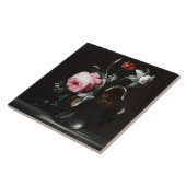 Bloemen in een vaas van Verelst Tegeltje (Zijkant)