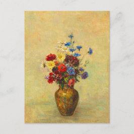  bloemen in een Vase (1910) door Odilon Redon Briefkaart
