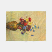  bloemen in een Vase (1910) door Odilon Redon Fleece Deken (Voorkant (Horizontaal))