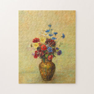 bloemen in een Vase (1910) door Odilon Redon Legpuzzel