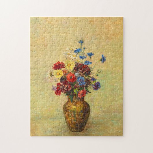  bloemen in een Vase (1910) door Odilon Redon Legpuzzel (Verticaal)