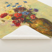  bloemen in een Vase (1910) door Odilon Redon Sherpa Deken (3/4)