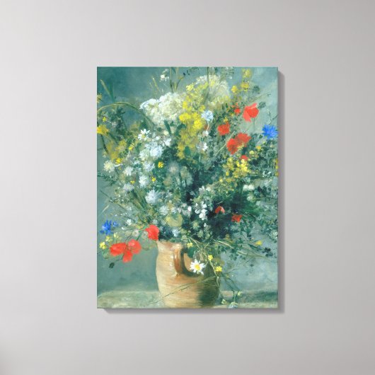 Bloemen in een Vase Auguste Renoir Fine Art Canvas Afdruk (Voorkant)